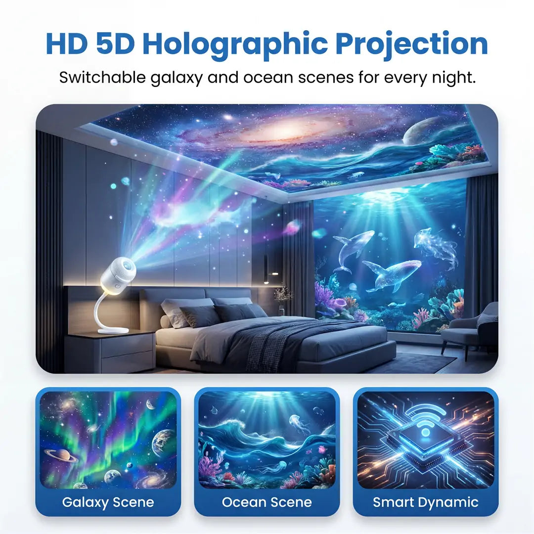 BVJ® 5D Night Light Projector🐬🌊