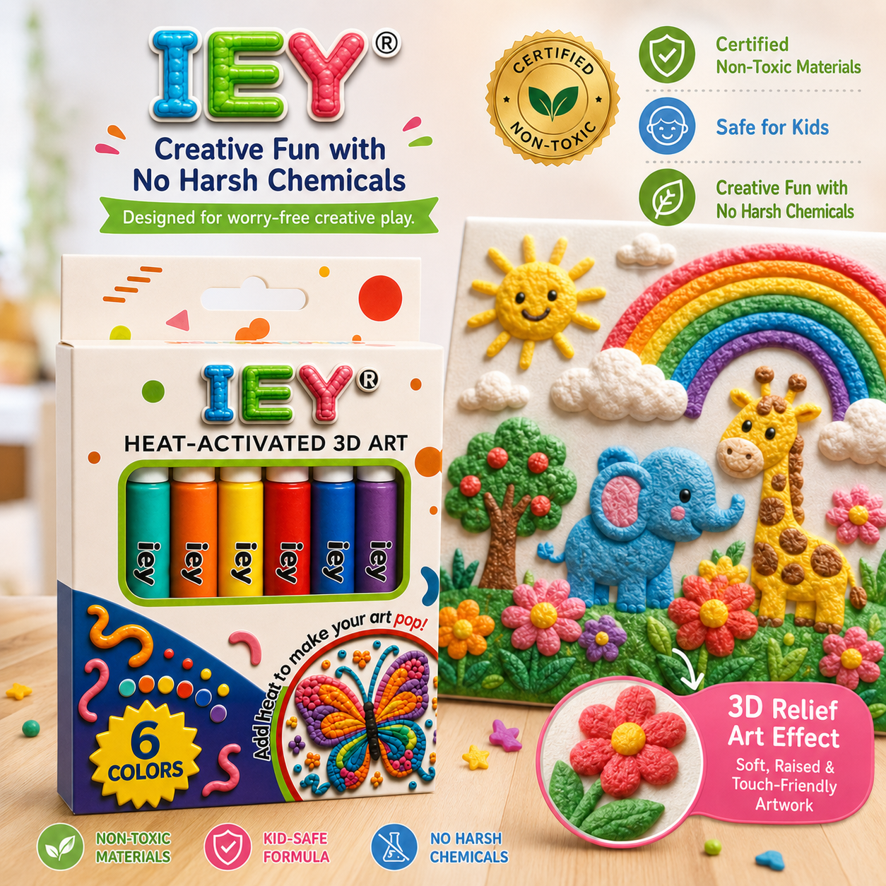 Last Day Promotion 50% OFF|🖍️IEY®3D Relief Art Pen – Turn Flat Drawings Into Touchable 3D Art