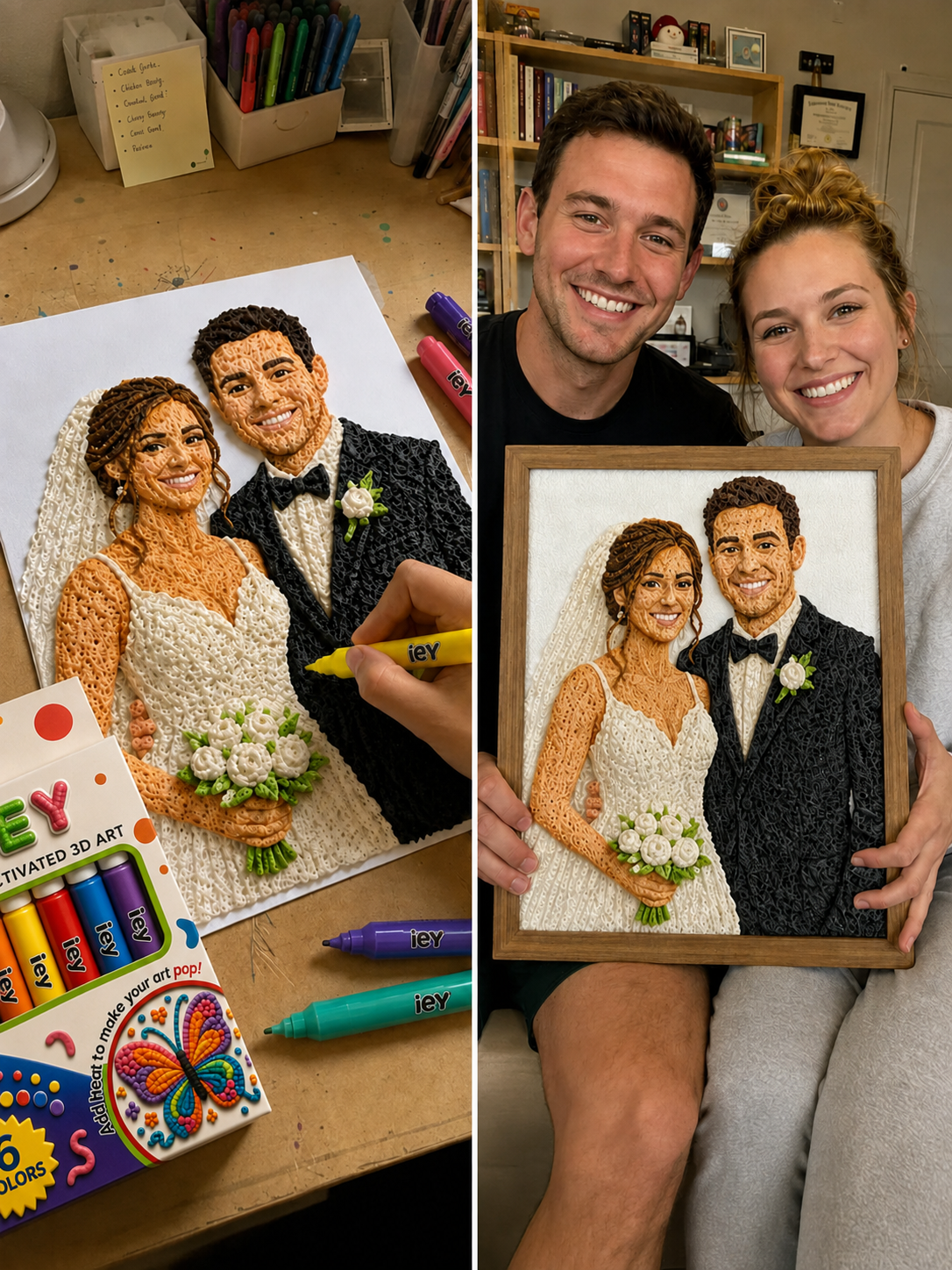 Nicole's textured family keepsake created with an IEY pen
